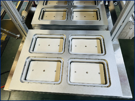 Machine de conditionnement semi-automatique à atmosphère modifiée et peau, conservation des aliments