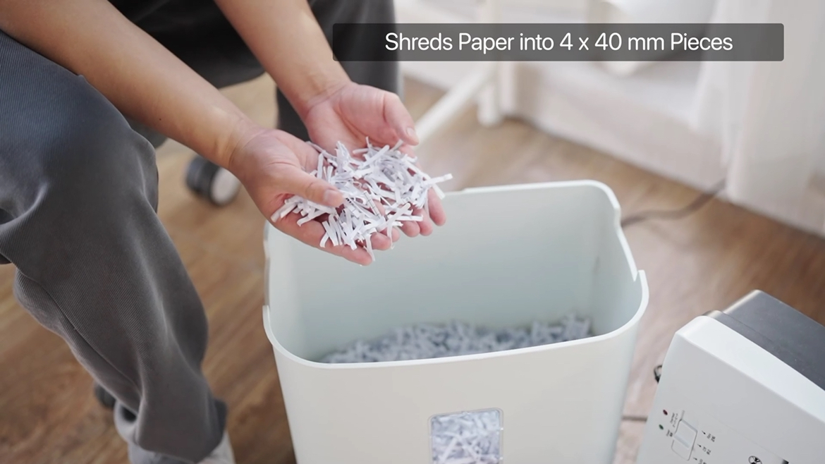 Zeneffic 12 feuilles de papier cross-taillé, une destruction de documents de bureau efficace