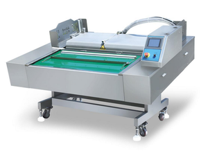 Machine d'emballage sous vide à bande transporteuse, Machine d'emballage sous vide continu DZD-1000-550